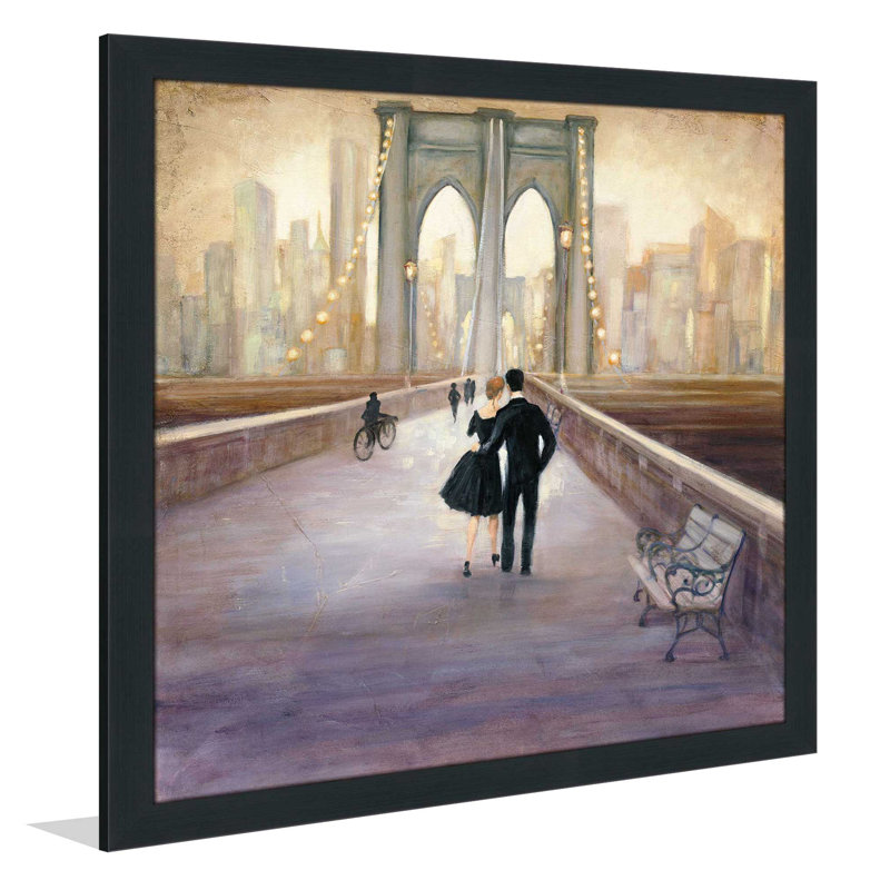 « bridge to ny », reproduction de peinture à l’acrylique, H 27,5 po x l 27,5 po x P 0,75 po