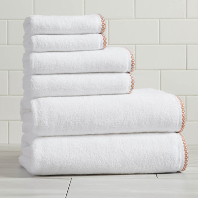 Ensemble de serviettes de bain décoratives en coton léger