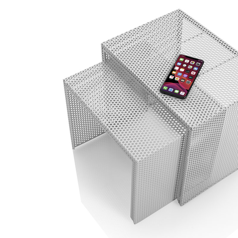 Callum-John Sled Nest Of Tables, Grey
