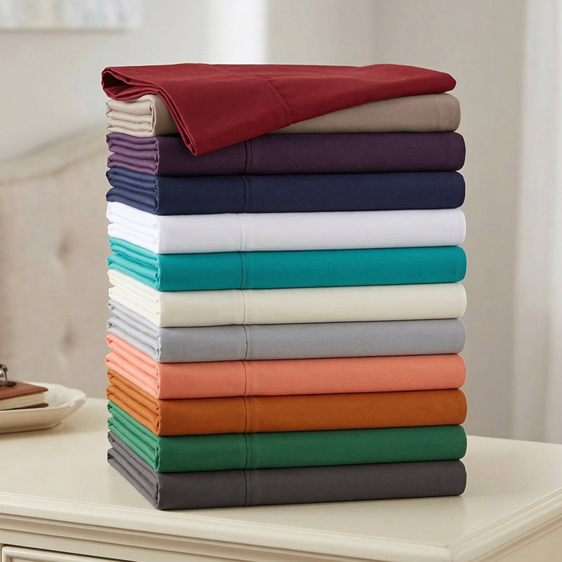 Superior 800 Thread Count Cotton Blend Solid Deep Pocket Sheet Set, California King 5Pc Set, Hunter Green