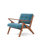 Balom Retro Button Tufted Upholstered Arm Chair with Angled Wood Frame-354018664