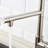 Brushed Nickel Single Handle Kitchen Sink Faucet - Modern With Pull Down Hot And Cold For Commercial Application
