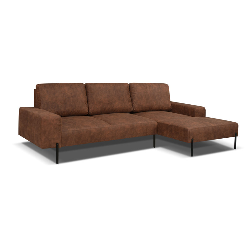 Abilyn 3 Seater Corner Sofa , Right Hand Facing, Brown