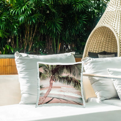 Coussin d'extérieur Palm Tree Shadow on Sand