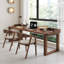 Bureau rectangulaire en bois massif brun noisette-2090445760