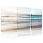 Plage, océan, vagues, plage, lever du soleil, ciel, sable, eau, horizon, ensemble de 3 impressions sur toile-1339322878
