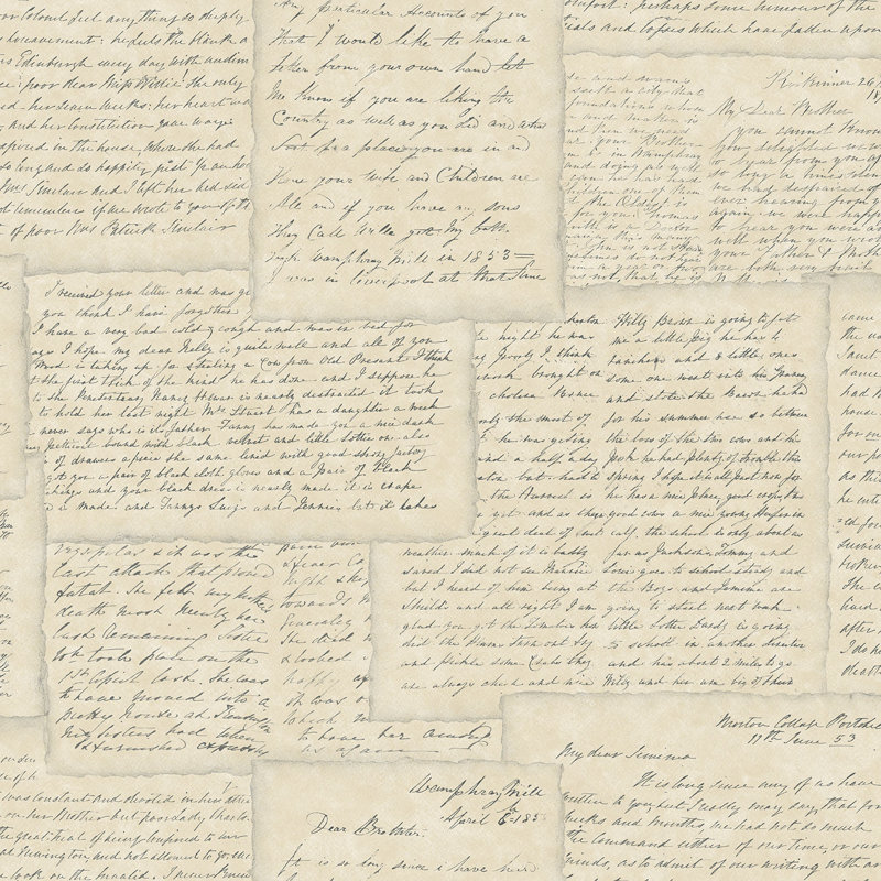 Nostalgie Family Letters 32.81' L x 20.87" W Wallpaper Roll, Beige