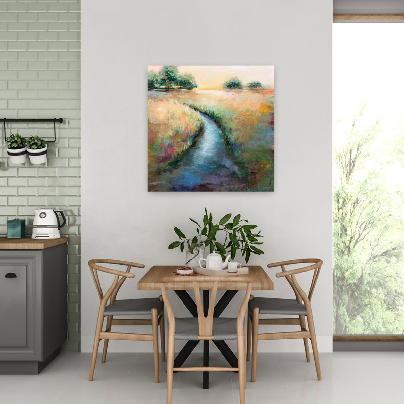 «Flowing Abstract Contemporary Landscape Nature Art», H 32 po x l 32 po