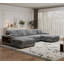 Canapé convertible polyvalent avec tissu velours côtelé pour le confort du salon-1263571433