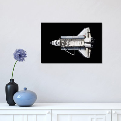 Space Shuttle Discovery, Above 1 Piece Wrapped Canvas Wall Art
