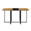Ensemble de table de salle à manger 7 pièces pour 6, 1 table et 6 chaises rembourrées en velours noir, table en mélamine grain de bois noir et bois, ensemble de coin de cuisine moderne capitonné pour salle à manger, appartement et petit espace-1415207420