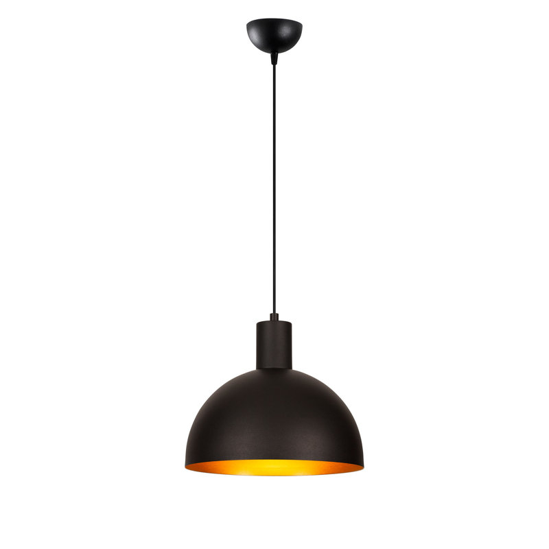 Modern Industrial Chandelier, Black & Gold, 11.8 in Diameter x 46.1 in Height | Metal Body, Adjustable Height | E27 Socket, Max 40W | Perfect for Scandinavian & Novelty Décor, IP20 Rated for Indoor Use