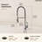 Commercial-Style 2-Function Pull-Down Single-Handle Kitchen Faucet-126446265