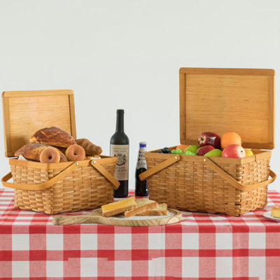 Highland Dunes Solid Wood Basket
