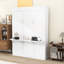 Lit escamotable en bois avec bureau-414783443