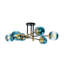 Glass Bubble Sputnik Semi Flush Chandelier-1461549847
