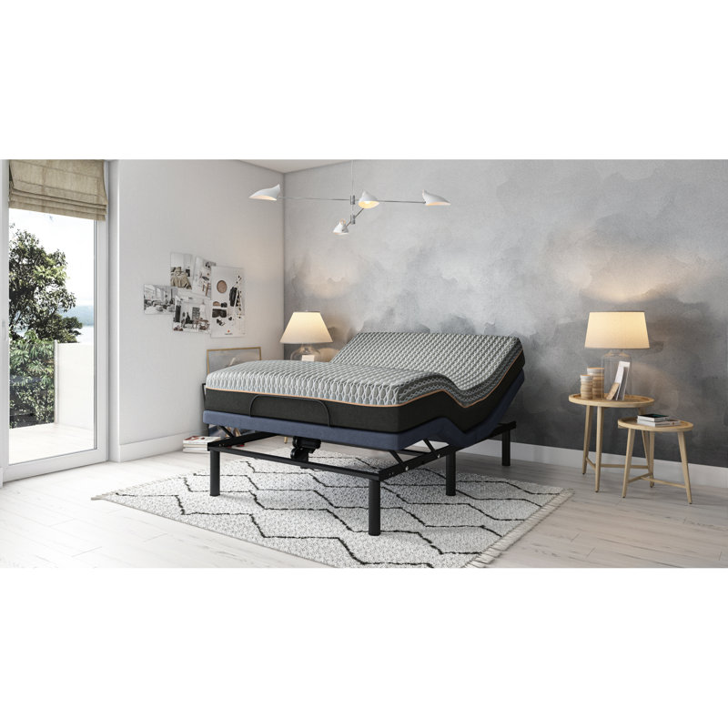 Twin Xl Adjustable Bed Bt3000 - Tv Preset, 3 Vibration Modes Battery , Head Foot, Twin XL