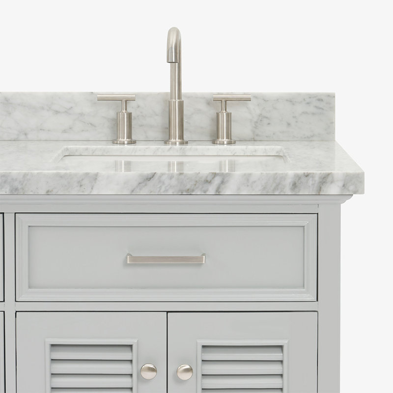 Kensington 37'' W Single Vanity, White, Right