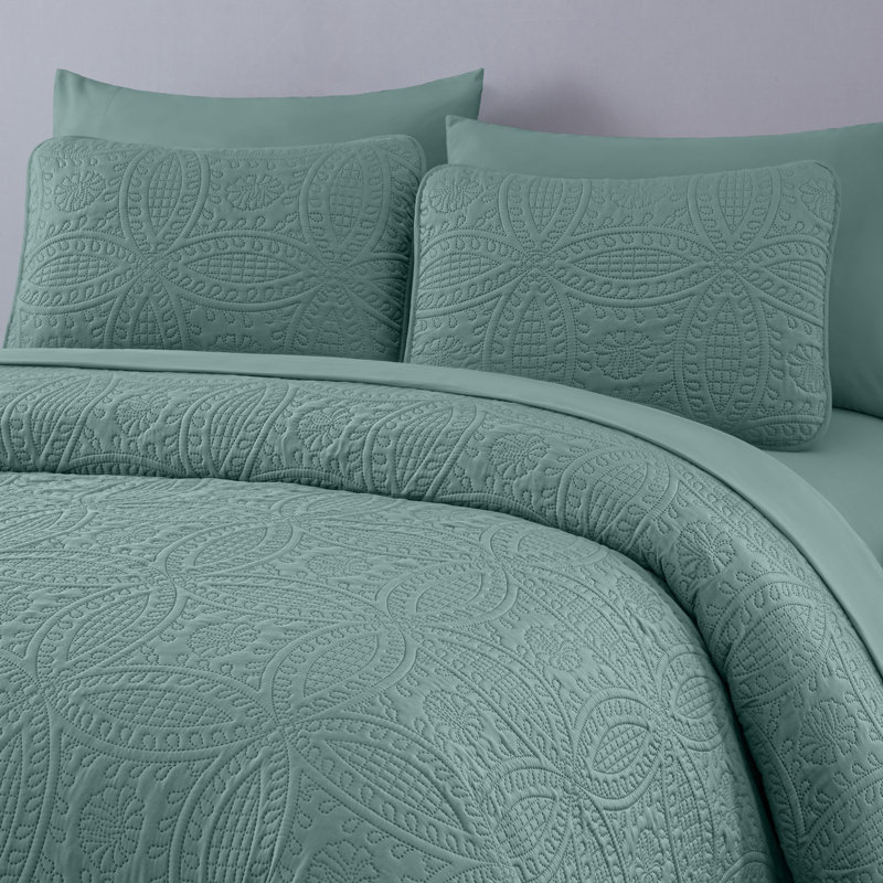 Liam Microfiber 7 Piece Bed in a Bag Comforter Set, King Comforter + 6 Additional Pieces, Blue