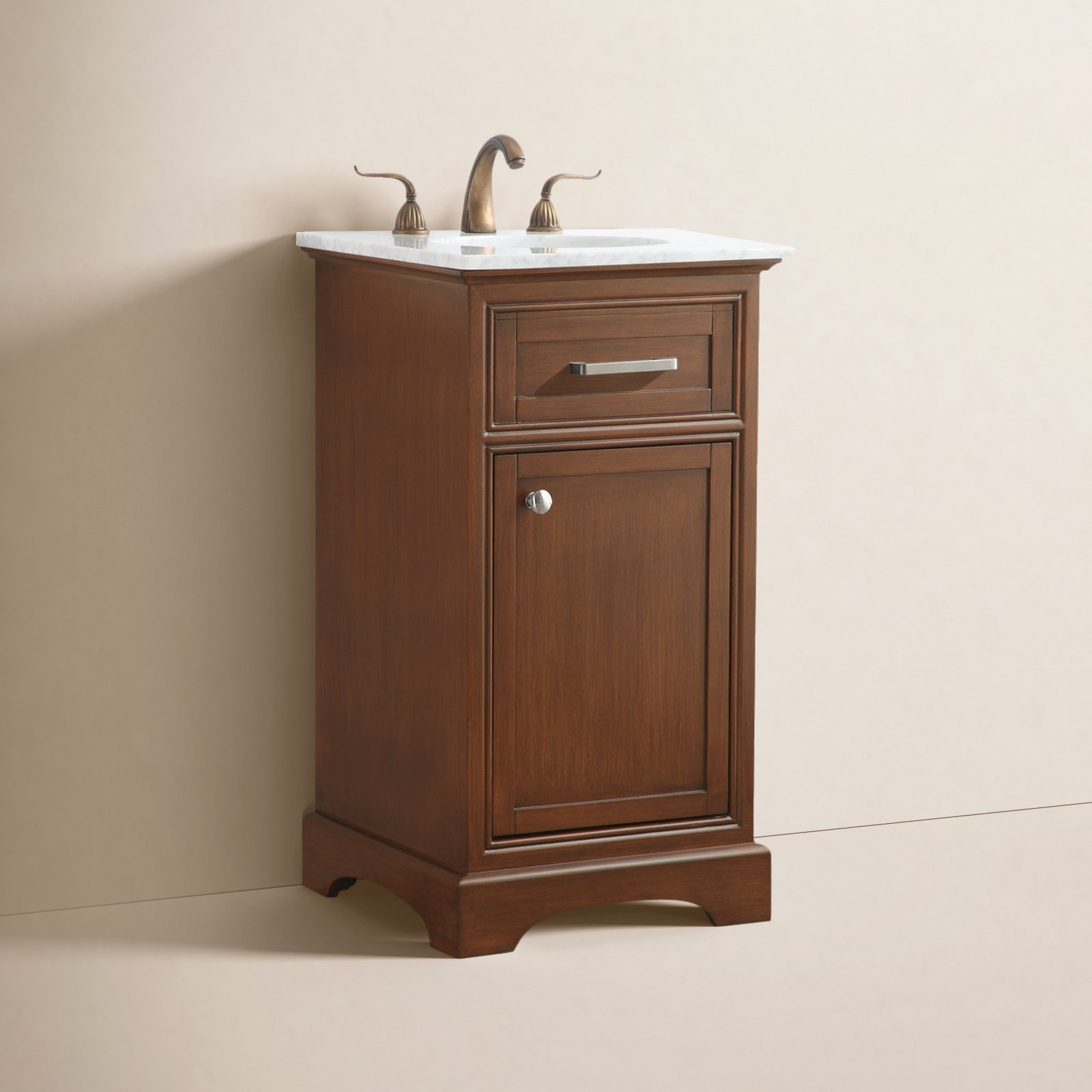 Hermes 19'' Single Bathroom Vanity, Teak