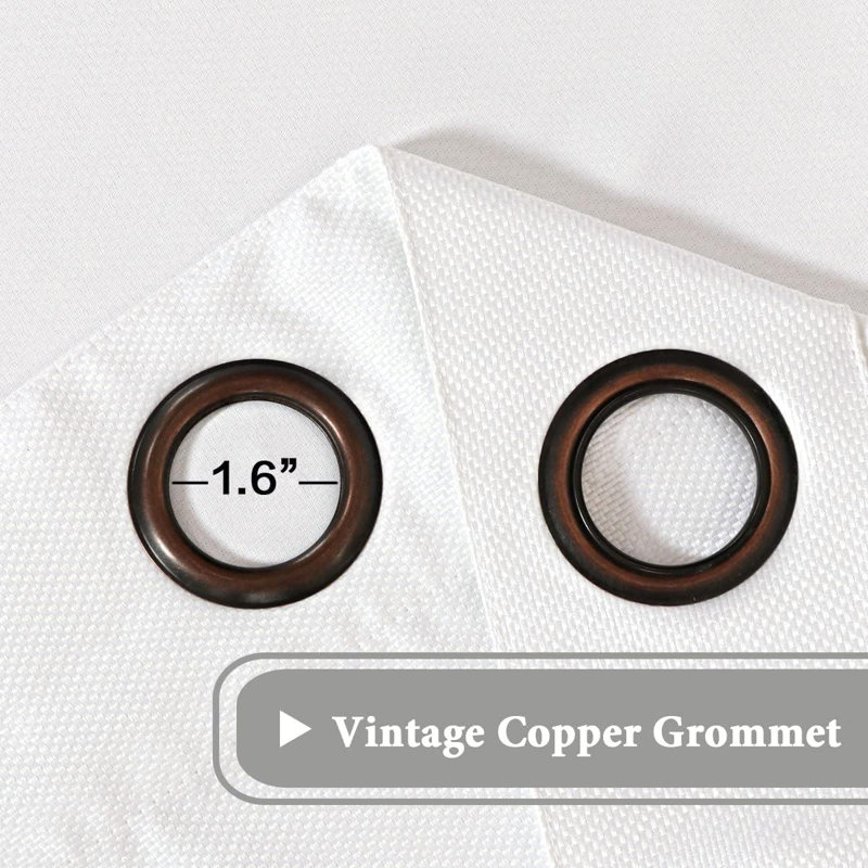 Linen Blackout Curtain for Bedroom/Living Room Thermal Insulated Grommet Linen Look Curtain Drapes Primitive Textured Burlap Effect Window Drapes 1 Panel