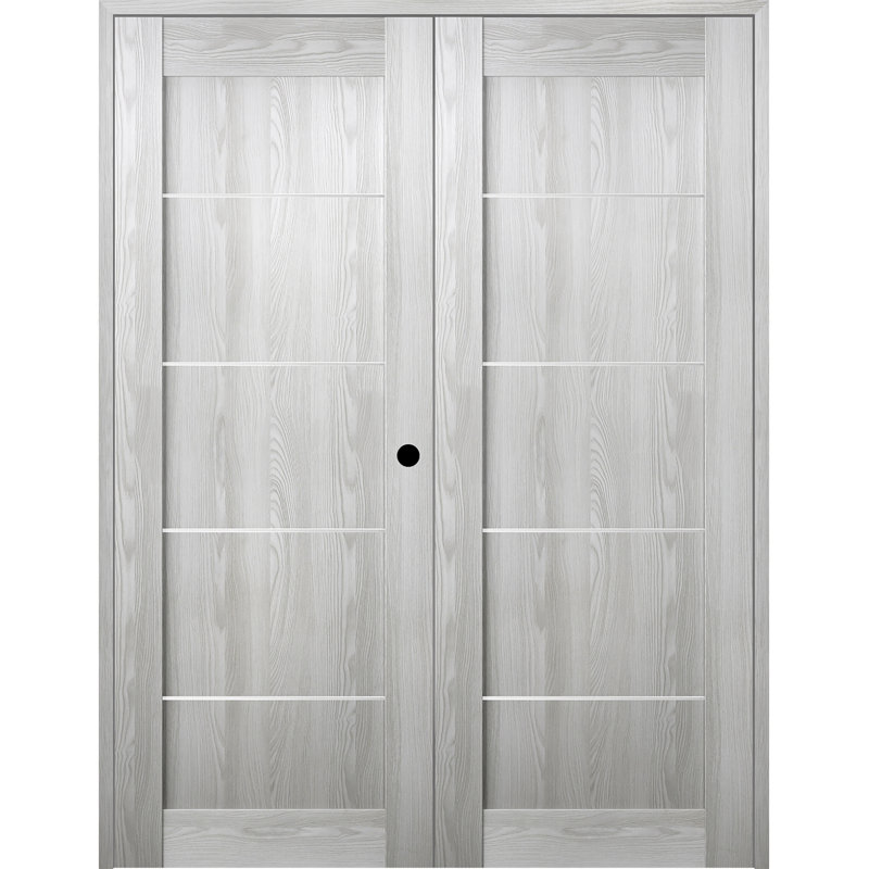 Porte standard lambrissée Avon, L 59,5 po x H 79,38 po, Chêne, Gauche
