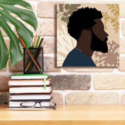  «Force et confiance 1» par Alonzo Saunders, art mural sur toile, 12 po x 12 po