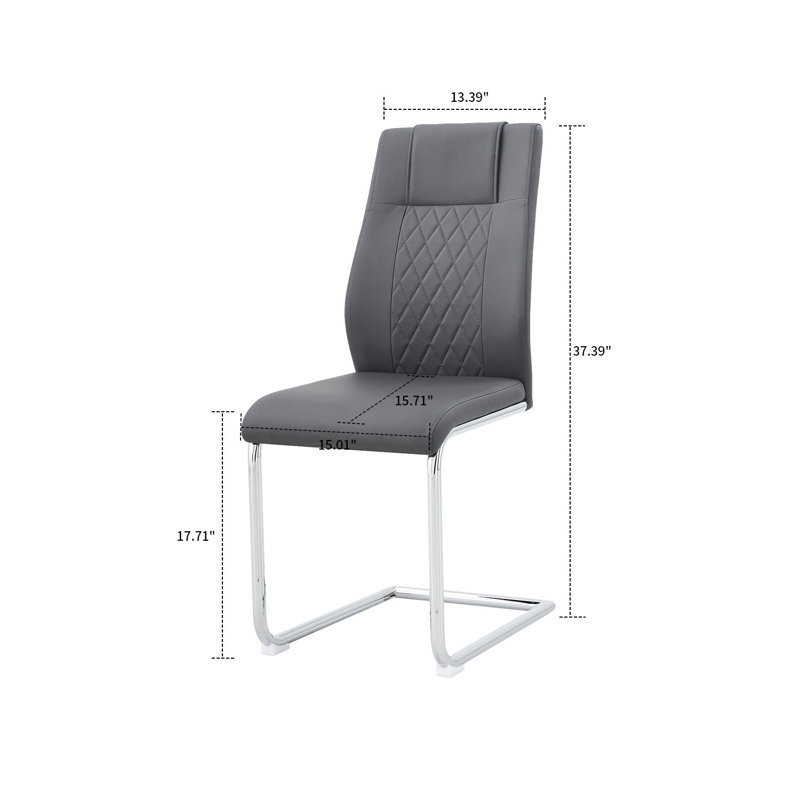 Chaise d'appoint Leshaun, gris
