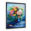 Bouquet de fleurs bleues - art mural traditionnel sur toile-185777675-185777672