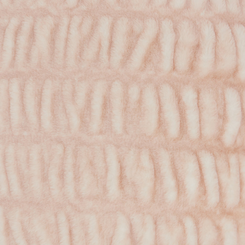 Blush Faux Fur Square 20" x 20" Decorative Throw Pillow