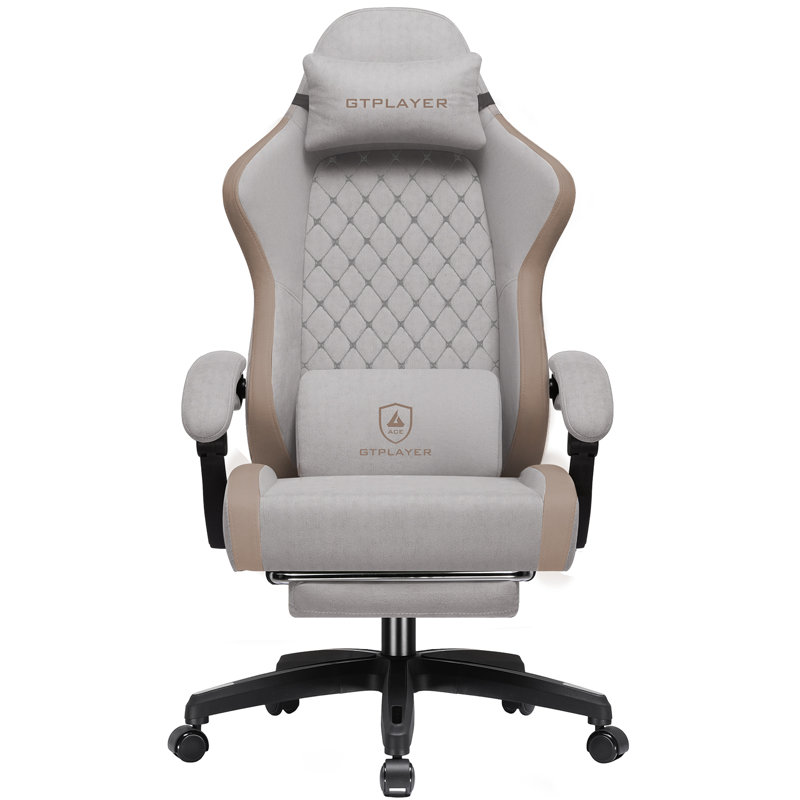 Metro Lane Adjustable Swiveling PC & Racing Game Chair, Light Brown