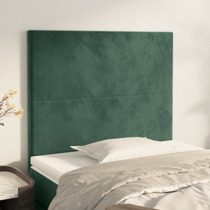Georgine Headboard, 78cm H x 90cm W x 5cm D, Dark Green
