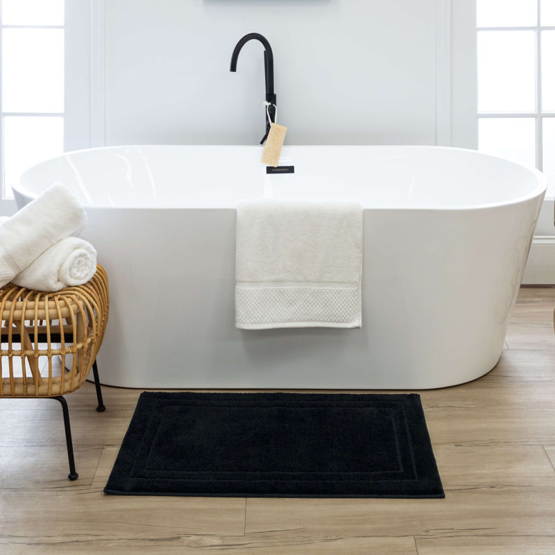 Tapis de bain tricoté, L 24 po x L 40 po, Noir
