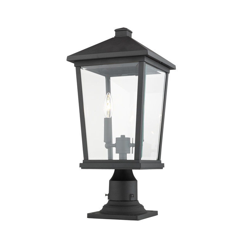 Bourke Transparent Pier Mount Light, Black