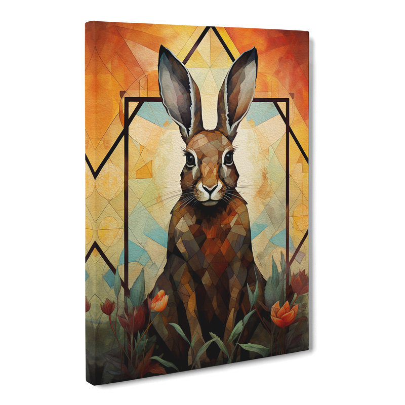 Hare Geometric No.3 - No Frame Print, 60cm H x 40cm W x 3cm D