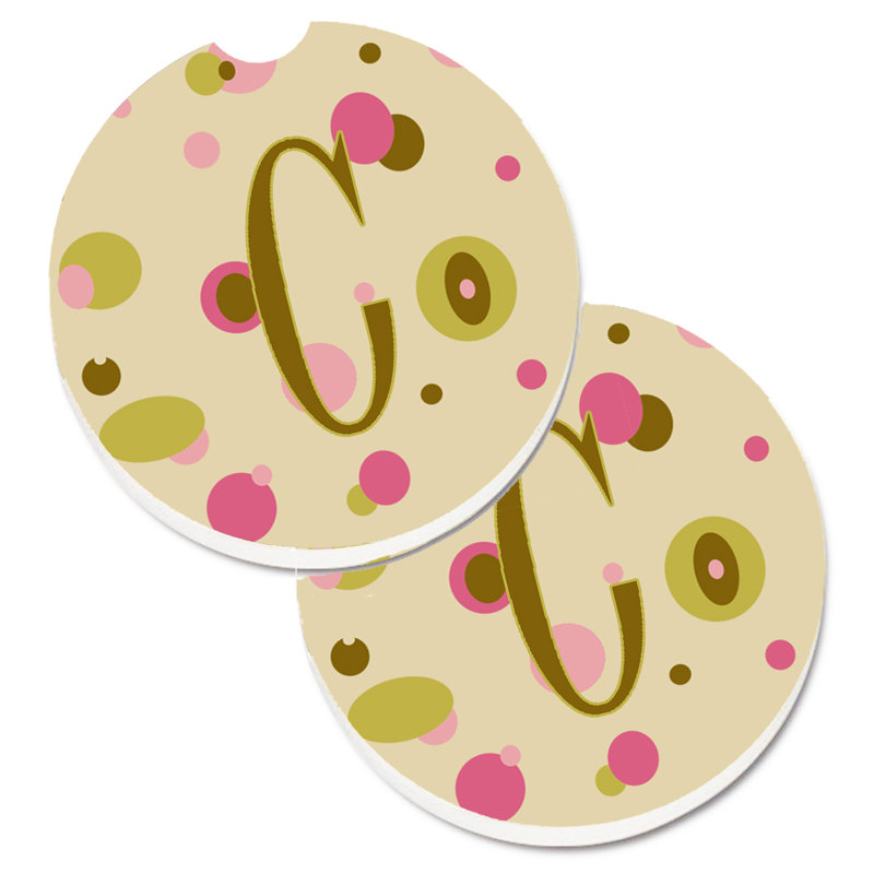 Sous-verre Initiale Monogram, C, Brun clair