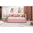 Upholstered Daybed with 2 Storage Drawers Sofa Bed Frame No Box Spring Needed, Linen Fabric-262087141-262087143