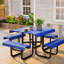 Ensemble de salle à manger robuste pour patio, table en métal de 80,7 pouces, mobilier de jardin moderne