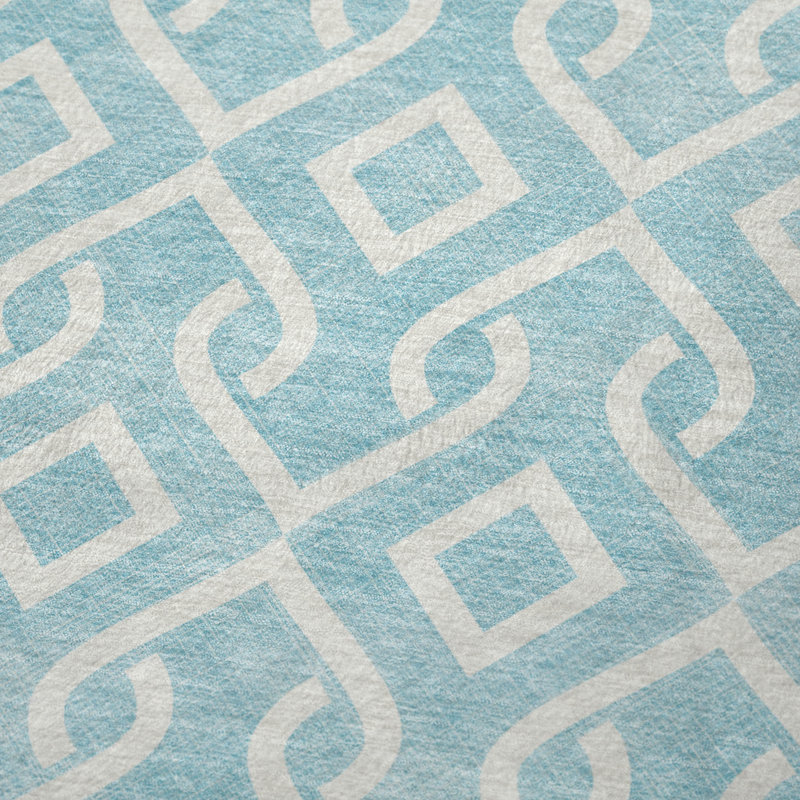 Jeté géométrique Addison Sherpa ASB621, Turquoise