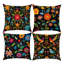 4 housses de coussin décoratives à motif de fleurs sauvages colorées