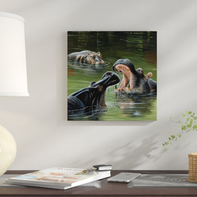 " Hippos In Water " by Jan Weenink