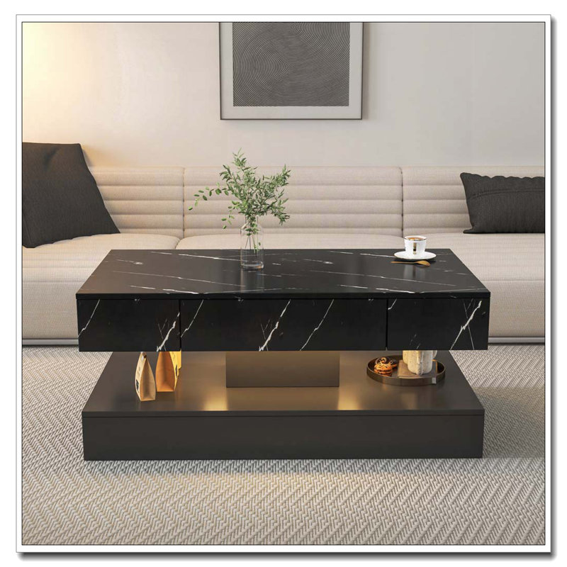 Table basse haute DEL, table basse moderne pour le salon