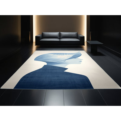 Tapis beige lavable à la machine Kymani