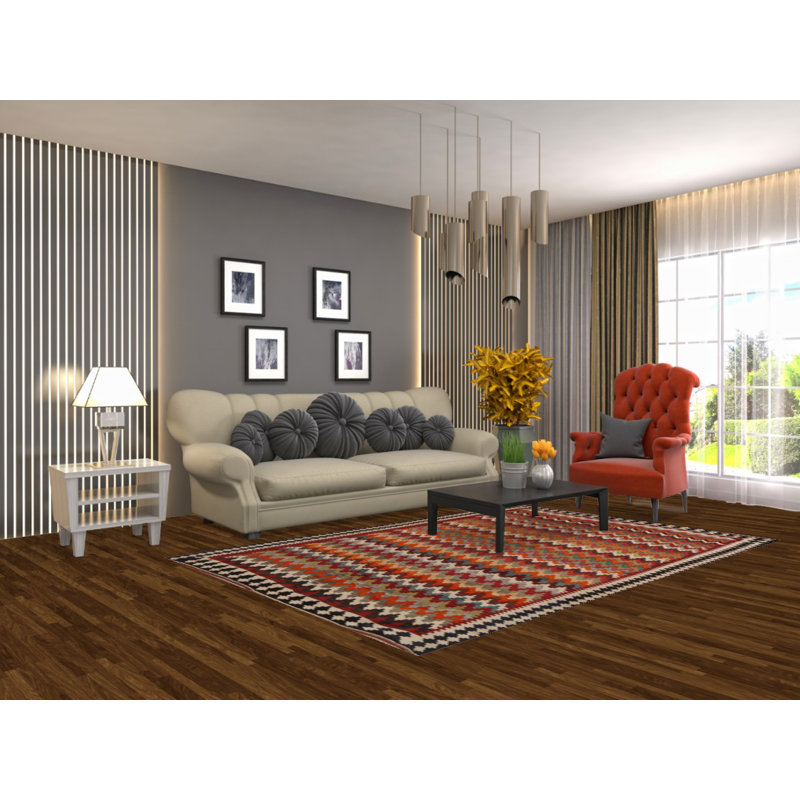 Tapis tissé à plat kilim 5 x 8