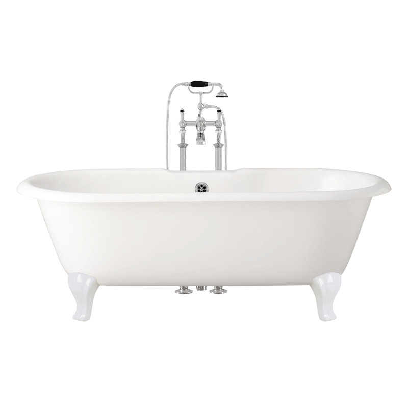 Draycott Bathtub with Decò Feet, White