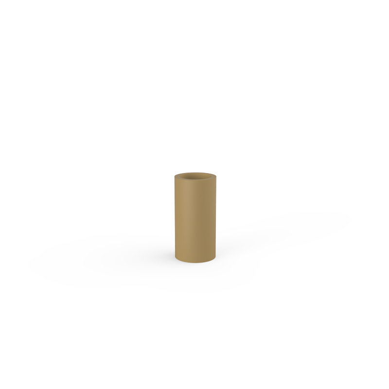 Cilindro Resin Pot Planter, Bronze, 11" H x 5.5" W x 5.5" D