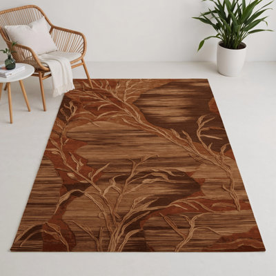Tapis d'intérieur et d'extérieur brun Nature