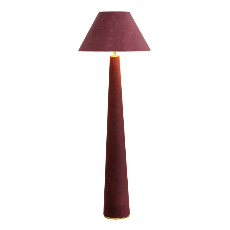 Graham Velvet Floor Lamp, Burgundy, Burgundy