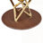 37-Inch Modern Round Dining Table, Small Kitchen Table For 2-4 People, Brown/Walnut Finish With Golden Metal Legs | Gift Idea-1332194691-1332194692