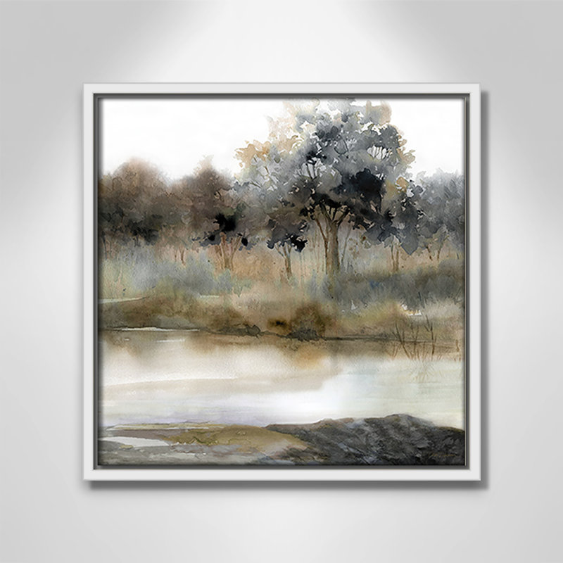 Collection Silent Waters Silent Waters II par Carol Robinson, H 13,5 po x l 13,5 po x P 2 po, Blanc